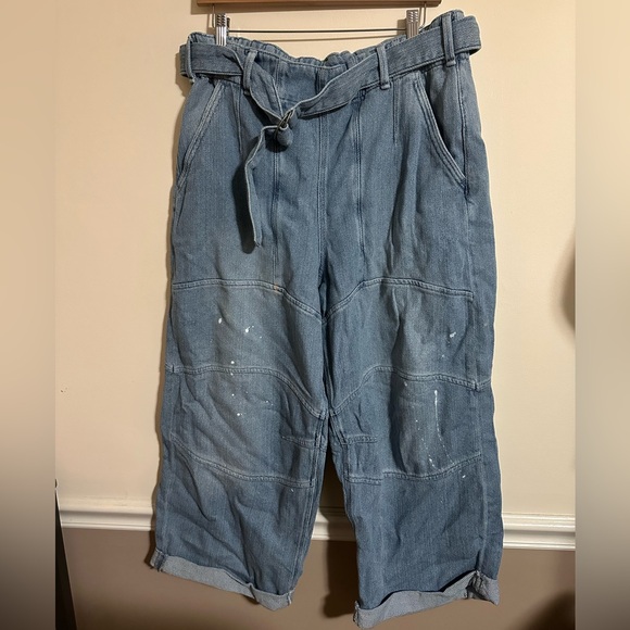 Free People We The Free Pavement Artist Slouchy Cropped Jeans - Picture 5 of 9